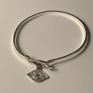 Women’s Silver Tone Evil Eye Charm Bracelet